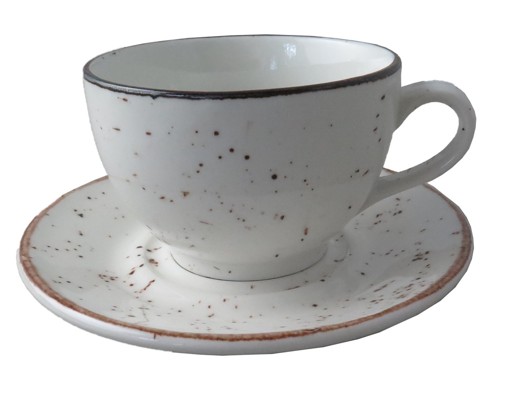 Rustic cappuccinokop 30 cl* wit (24 stuks)