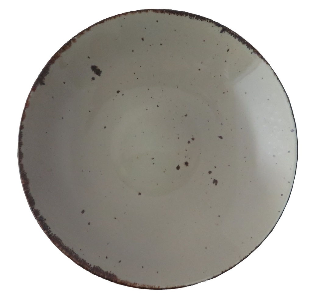 Rustic coup bord diep 20 cm L groen (24 stuks)