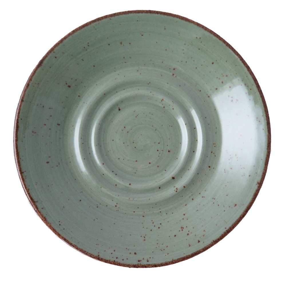 Rustic espressoschotel 12 cm D groen (24 stuks)