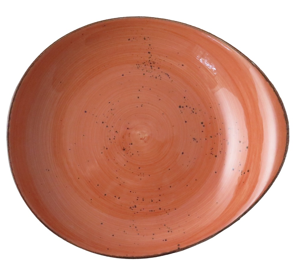 Rustic pebble bord diep 27,5 cm terra (12 stuks)