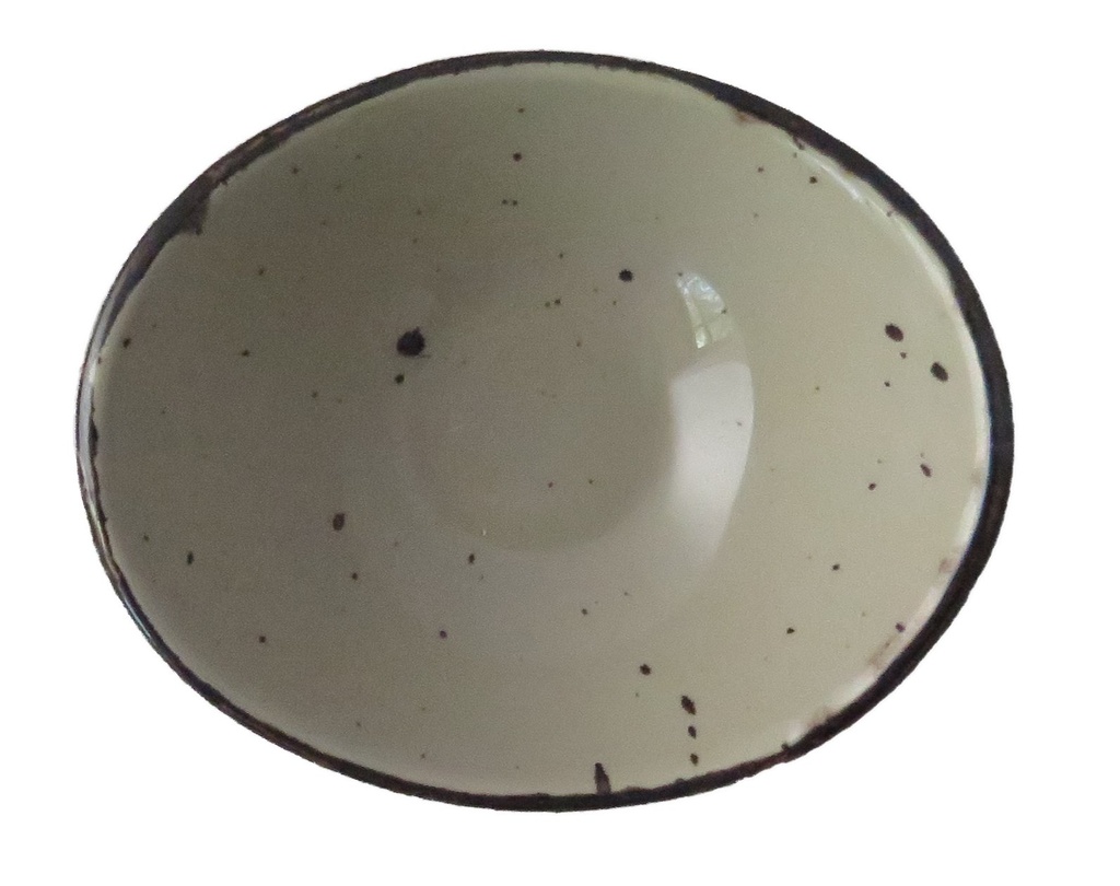 Rustic salsa schaal ovaal 10 cm L groen (24 stuks)