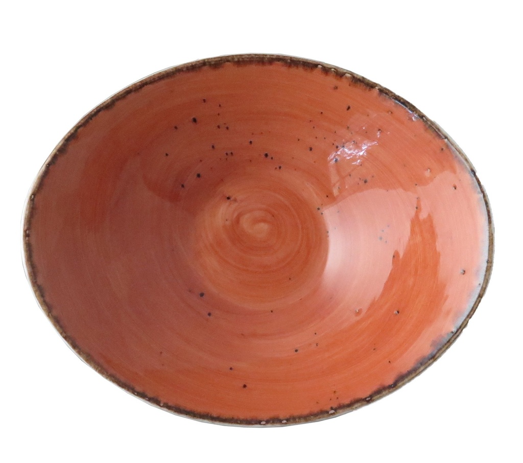 Rustic salsa schaal ovaal 18 cm terra (24 stuks)