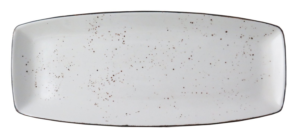 rustic schaal curve 35 x 19,5 cm wit (12 stuks)