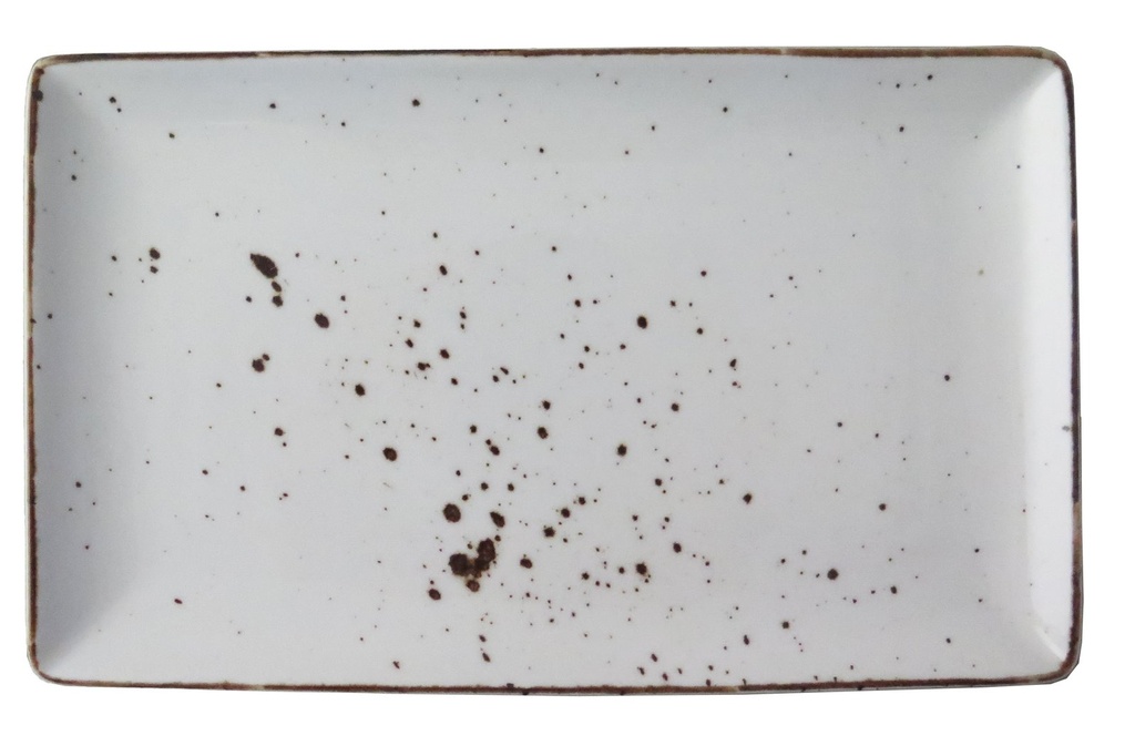 rustic schaal r.hoekig 33,5 x 20 cm wit (12 stuks)