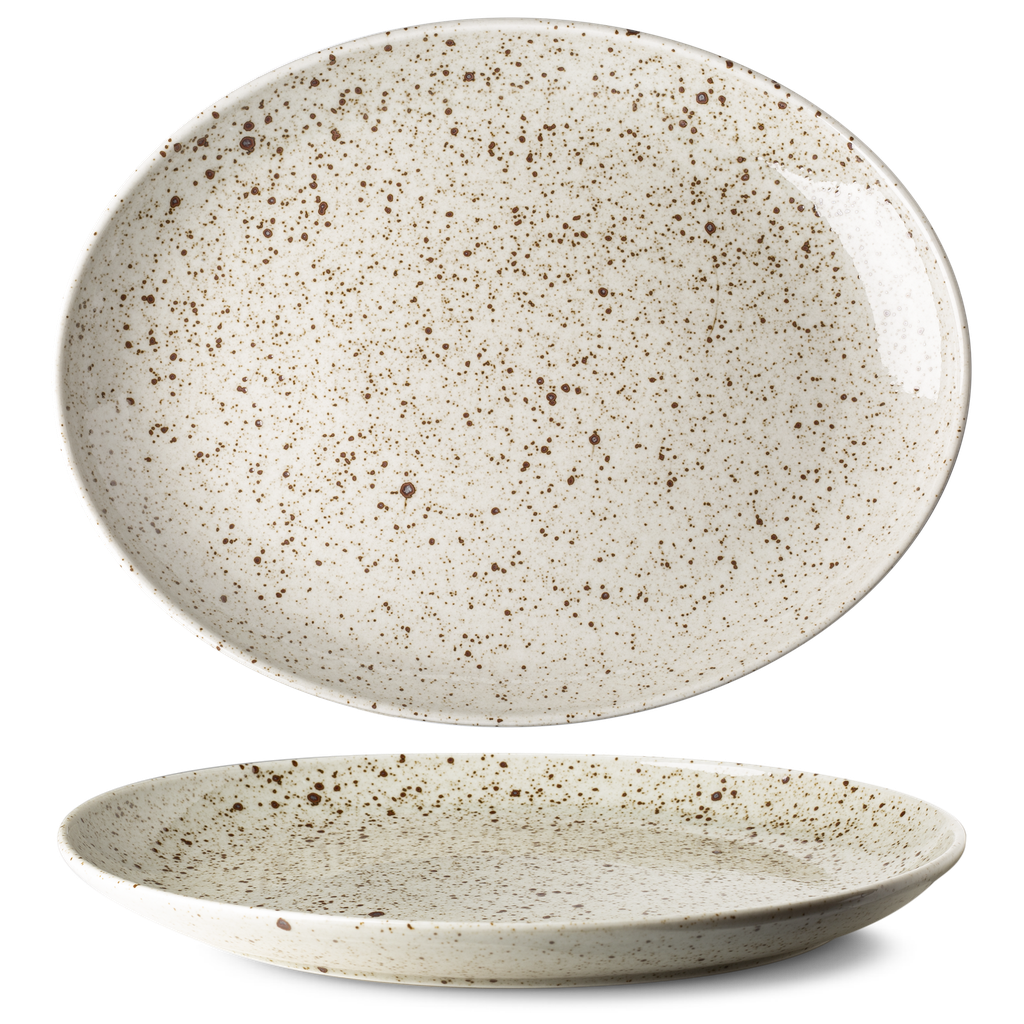 Schaal ovaal crème (32 cm, 6 stuks)