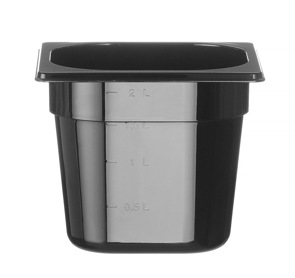 Hendi - Container GN 1/6 zwart polycarbonaat Profi Line (2,4 l)