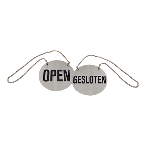 deurbord open/gesloten+ketting