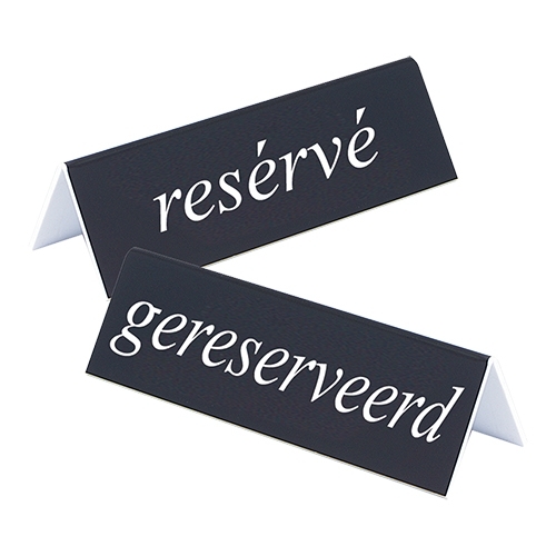 Bordje gereserveerd/reserve