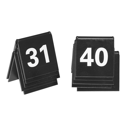 tafelnummer set 31-40 zwart