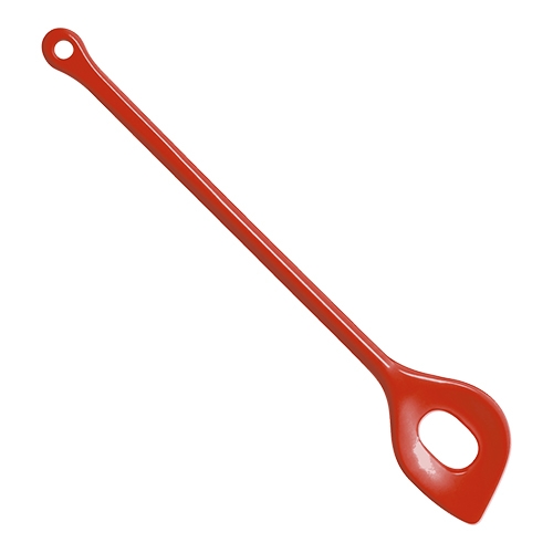 lepel m/gat rood 31cm    0225