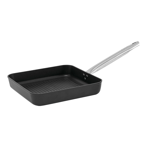 Grillpan geribbeld 28x28cm