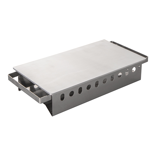 schotelwarmer 2 pits RVS/ALUM.