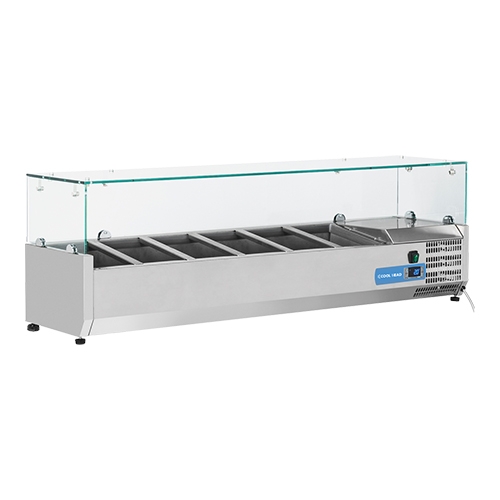 vitrine 6x 1/4GN glasopzet