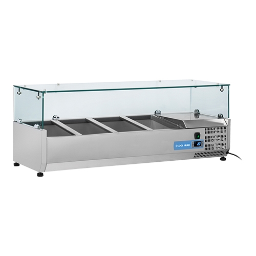 vitrine 4x 1/3GN glasopzet