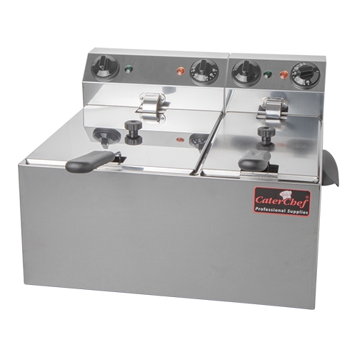 friteuse rvs 5+8 ltr CaterChef