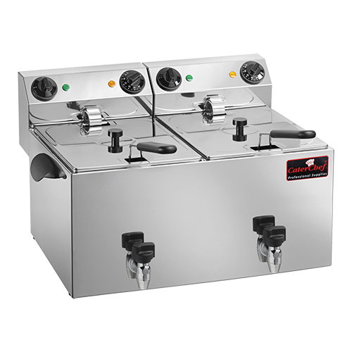 Friteuse rvs 9+9 ltr CaterChef