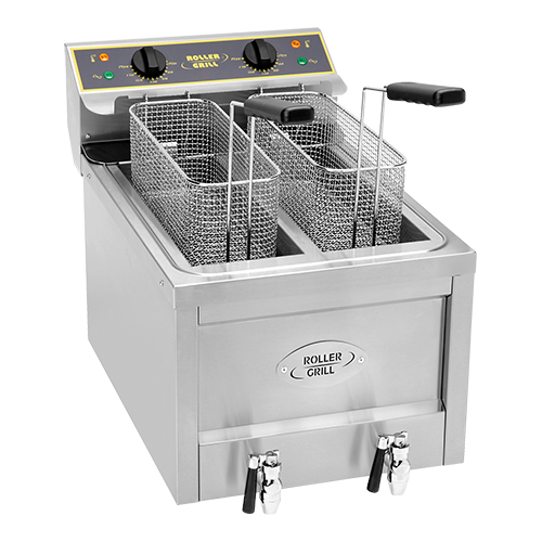 friteuse elektrisch 2x8L.