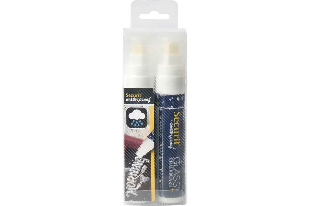 KRIJTSTIFT SET2 WATERPROOF WIT 7-15MM