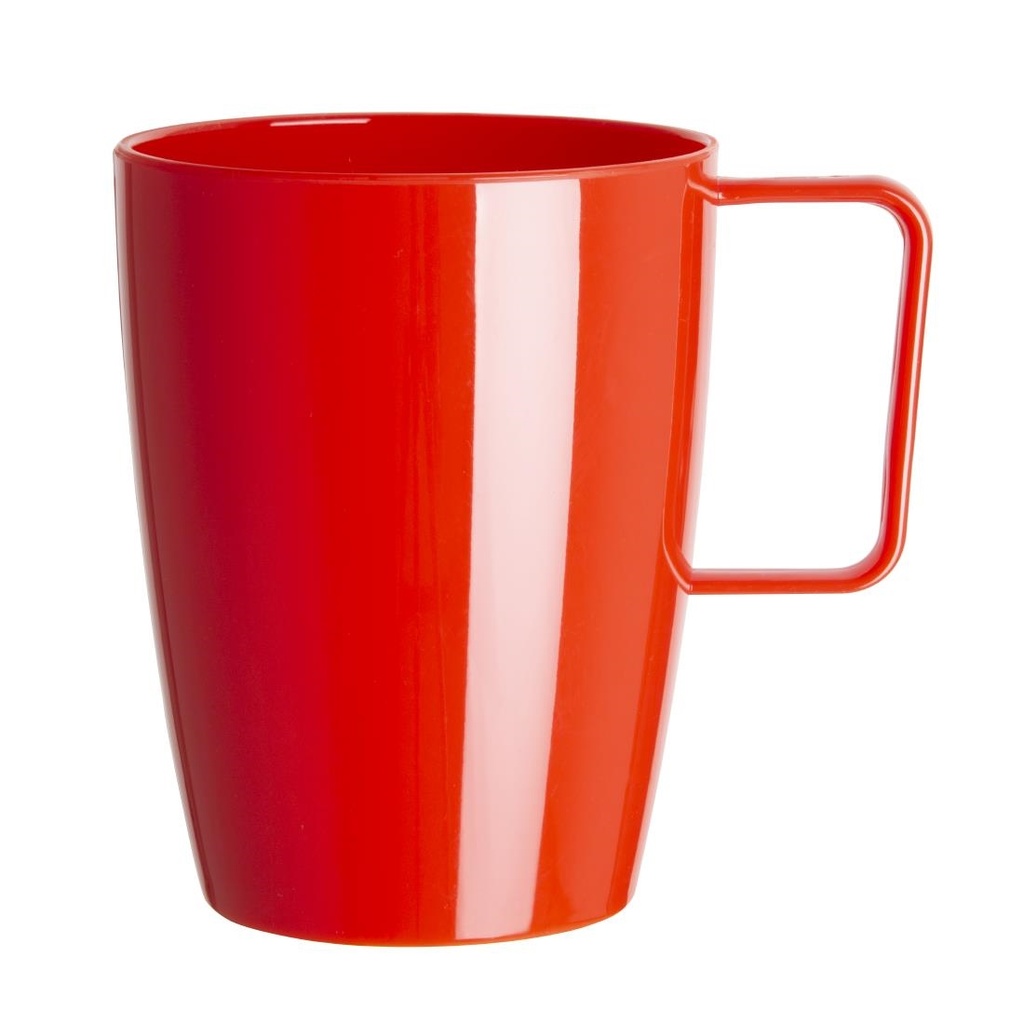 Kristallon polycarbonaat bekers met oor rood