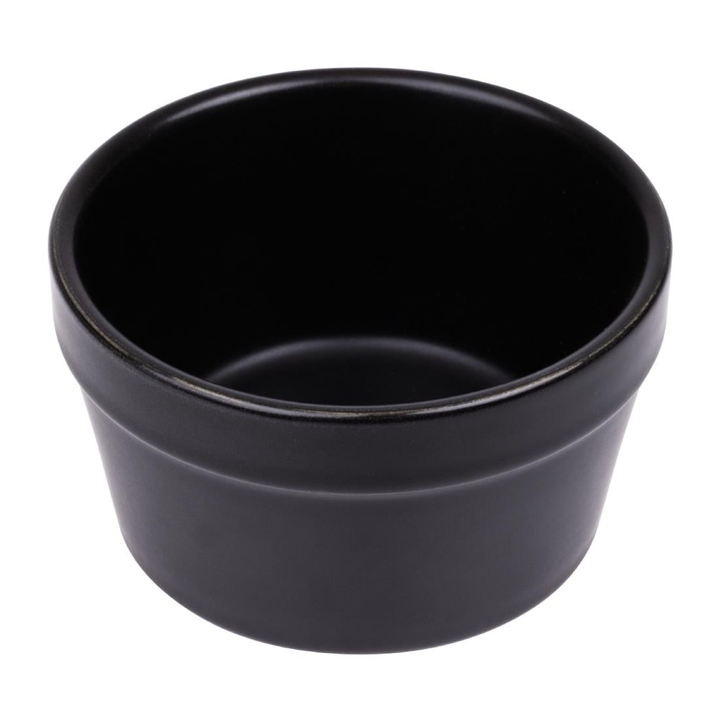 Olympia - Stapelbare ramekin mat zwart 95 mm