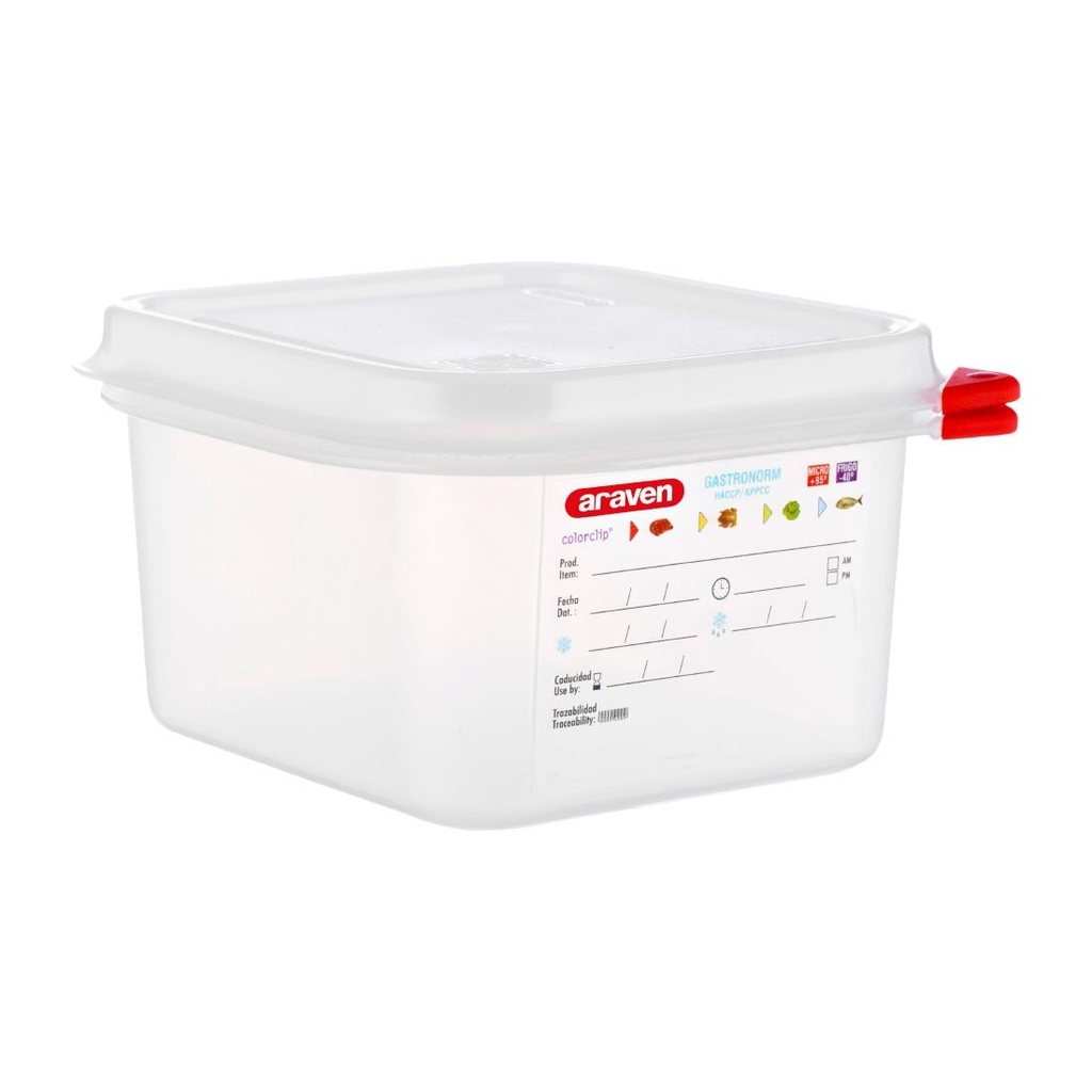Araven - Voedseldoos met deksel (GN1/6, 1,7 l)
