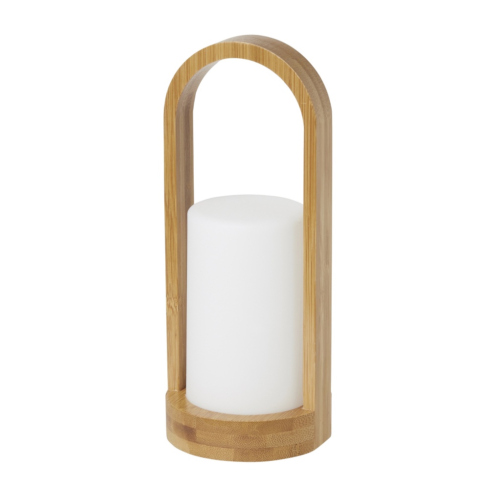 Duni - LED-houder Easy bamboe wit (24 x Ø 10 cm, 4 stuks)