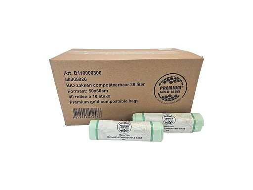[DTH33868] Afvalzak composteerbaar (30 l, 400 stuks)