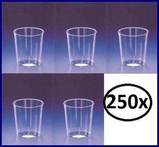 Shotglaasjes transparant (Kunststof) 2 cl (250 stuks)