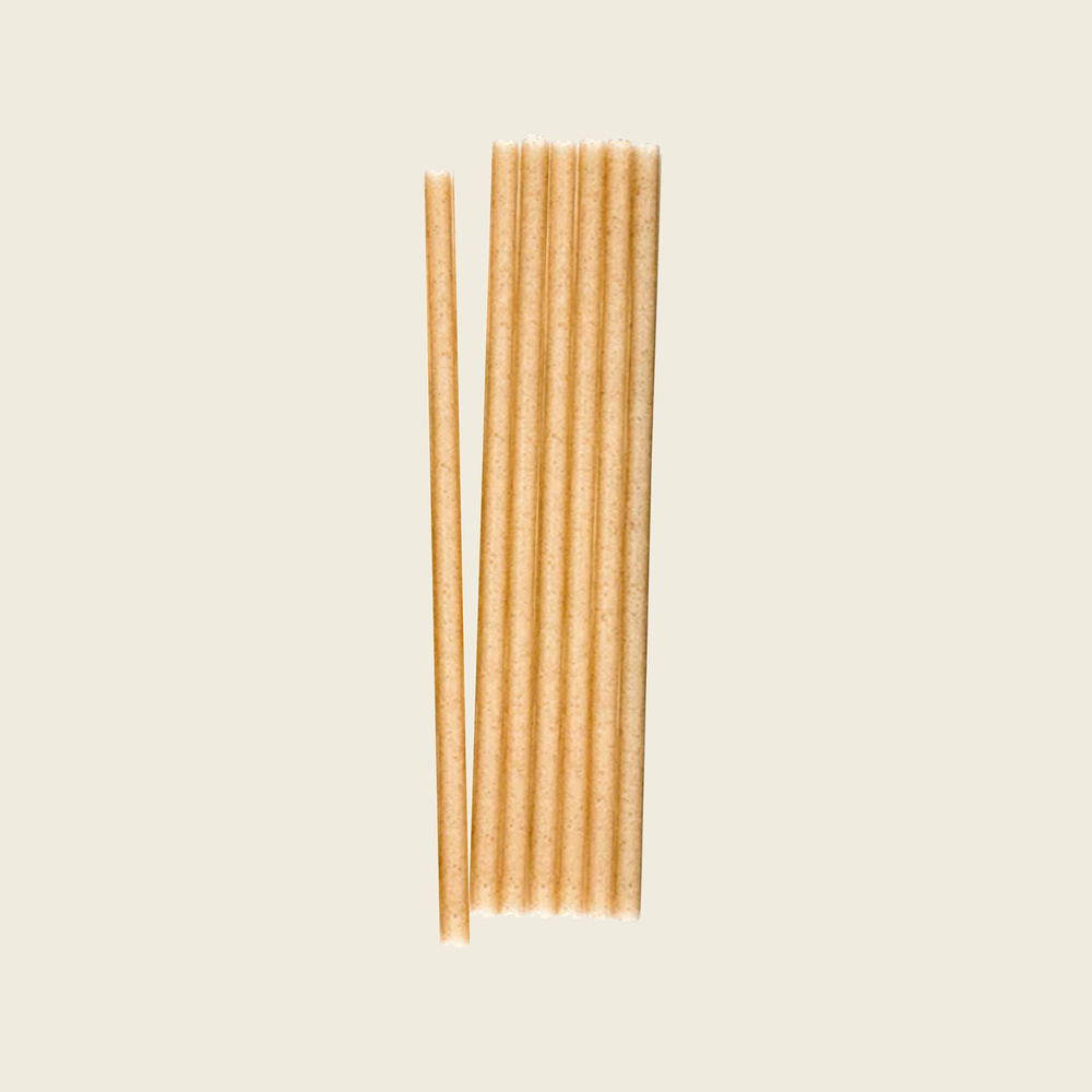 Eco-Dispo - Drinkrietje agave beige (Ø8 mm, 26 cm, 300 stuks)