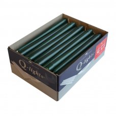 [DTH39182] Q-Lights - Dinerkaars Taper Candles donkergroen (50 stuks)
