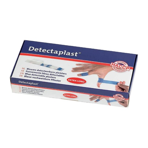 Detectaplast - Detecteerbare vingerpleister waterbestendig blauw (18x2 cm, 100 stuks)