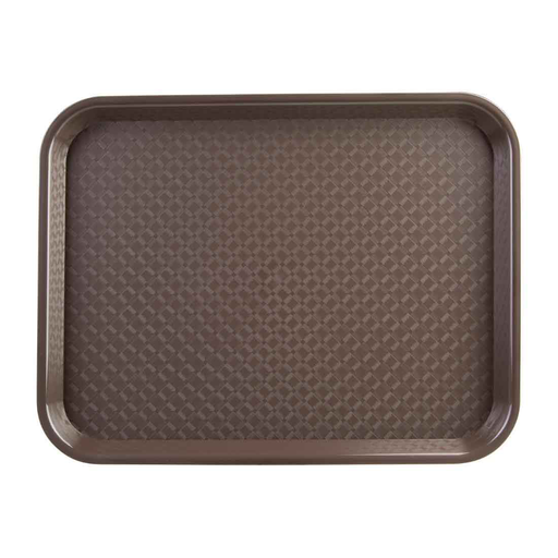 [DTH46237] Olympia - Dienblad polypropyleen stapelbaar bruin (41,5 x 31 cm, 1 stuk)