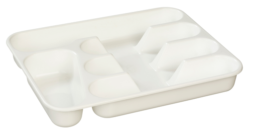 [DTH46270] Bestekbak 5-vaks 33 x 26 x 5 cm Wit (1 stuk)