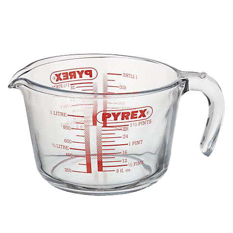 [DTH46487] Maatbeker m/greep Pyrex 1 l (1 stuk)
