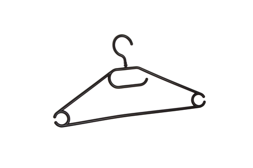 [DTH46619] Kledinghanger 44,5 cm Zwart (10 stuks)