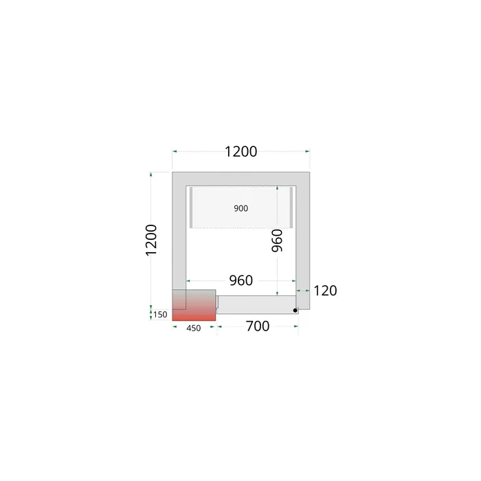 Tefcold - Koelruimtepanelen 120 mm CR 120x120x220