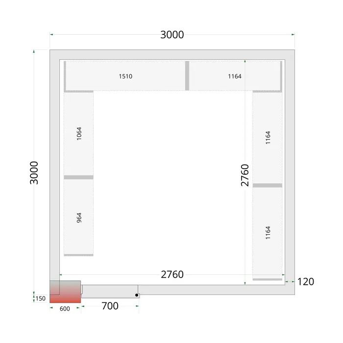 [DTH51053] Tefcold - CRNF3030 Shelf Rack System Kit