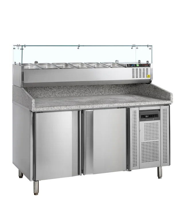 [DTH51361] Tefcold - Pizzatafel incl. unit voor toppings PT1200 + GVC38-150