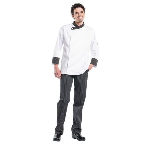 [DTH70403] Chaud Devant Ligne Noir pantalon zwart-wit gestreept 58