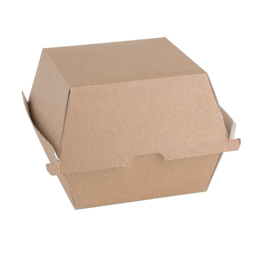 [DTH74914] Fiesta - Compostable composteerbare hamburgerdoosjes kraft groot 112 mm vierkant (150 stuks)