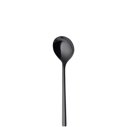 Sola - Bouillonlepel Montreux 18/10 zwart PVD (17,8 cm, 12 stuks)