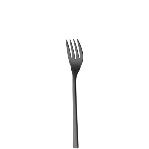 Sola - Visvork Montreux 18/10 zwart satijn PVD (18,1 cm, 12 stuks)