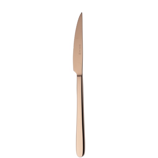 [DTH82297] Sola - Steakmes Ibiza 18/0 koper PVD (23 cm, 12 stuks)