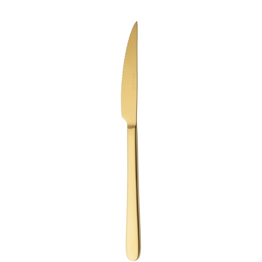 Sola - Steakmes Ibiza 18/0 goud satijn PVD (23 cm, 12 stuks)