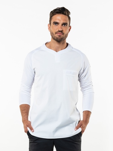 Chaud Devant - Koks-T-shirt Valente FX wit stretch lange mouw
