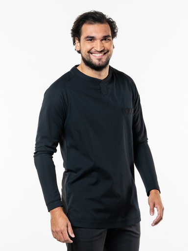Chaud Devant - Koks-T-shirt Valente FX zwart stretch lange mouw