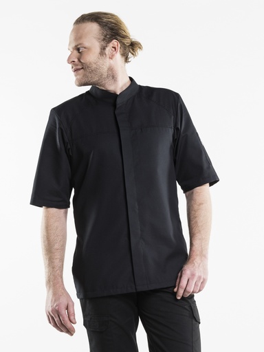 Chaud Devant - Koksbuis Salerno FX zwart stretch korte mouw