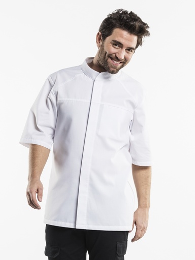 Chaud Devant - Koksbuis Salerno FX wit stretch korte mouw