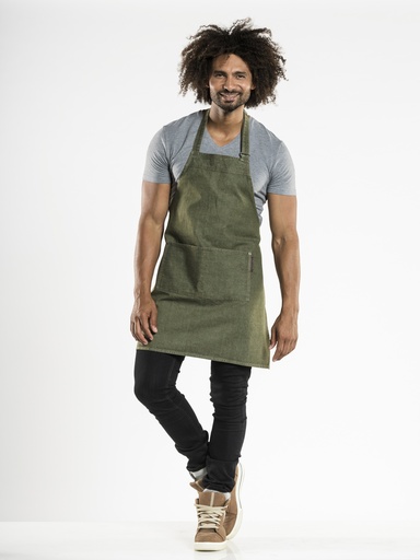 Chaud Devant - Halterschort Base groen denim