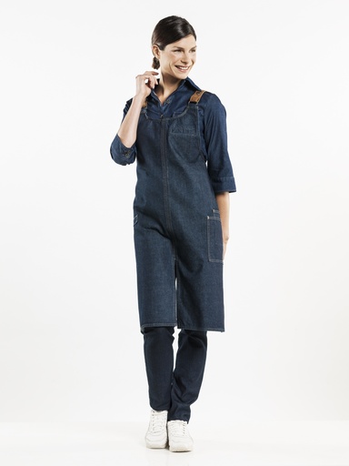 [DTH83440] Chaud Devant - Halterschort Forene Cross blauw denim